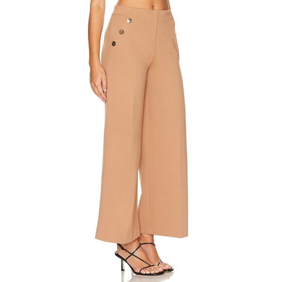 SPANX Perfect Button Ponte Pant Toffee Wide Leg High Rise Pull On Women's S - Picture 12 of 13